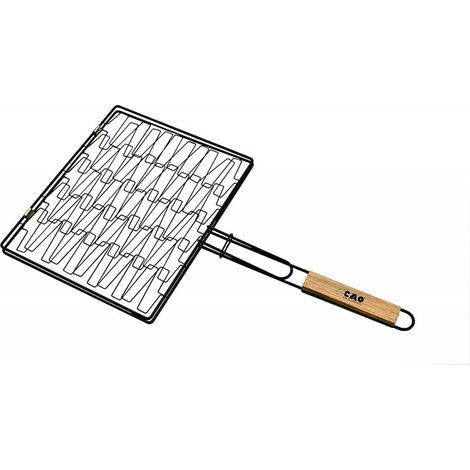 Grille de cuisson double extensible PTFE Noir 35x28 cm-62cm avec poigné