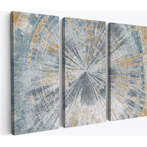 Tableau triptyque - Abstrait (1/4)