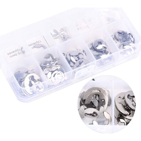 Ortviai Anneaux de fixation en acier inoxydable 304, lot de 120 pièces M1,5 à M10, résistants à la corrosion (1/4)