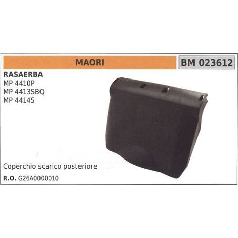 Tapa del tubo de escape trasero MAORI cortacésped MP 4410P 023612