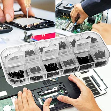 Kit de 240 vis universelles pour ordinateur portable Akuoly (M2, M3, M2.5, noires) (1/3)
