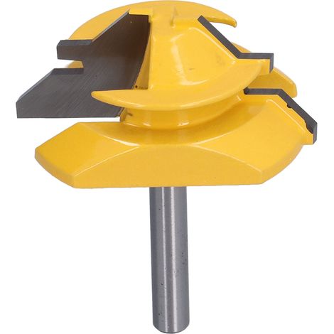 Fraise à 45° pour défonceuse, diamètre de queue 6,35 mm (1/4 pouce), plaquette en alliage, fraise à bois, convient pour la découpe du bois et les projets de menuiserie, 50,8 mm (2 pouces). (1/5)