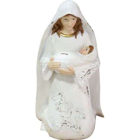 Figurines de Crèche en Résine pour Noël - Décoration Traditionnelle de la Nativité, Jésus, Statuettes