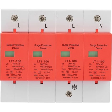 Parafoudre Basse Tension 4P 60-100KA 420V AC pour Protection Domestique (1/5)