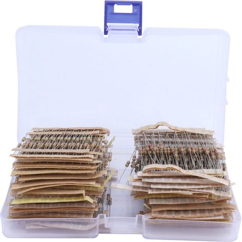 Metal Film Resistors, 122 Value Resistor Kit for High Precision Electronic Industry Resistor Element Devices. (1/5)