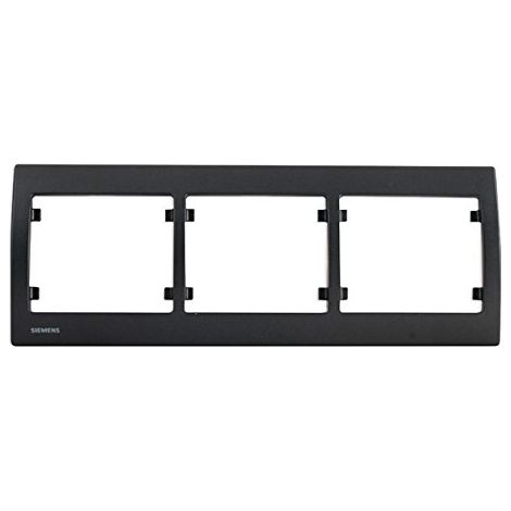 SIEMENS DELTA IRIS PLAQUE TRIPLE HORIZONTALE ANTHRACITE SIE267037 (1/3)