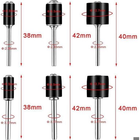 Kit 132 Tambours Ponçage, 120 Bandes + 12 Mandrins, Pour Outils Rotatifs (1/4)