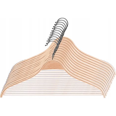 KADAX 12x Cintre Antidérapant Cintres en Bois (1/5)