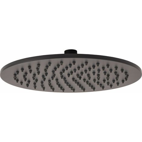 Douche de tête ronde de 30 cm noir mat