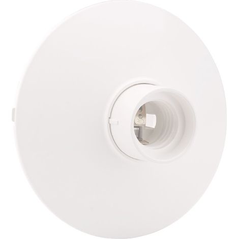 Portalámparas superficie plano E27 blanco