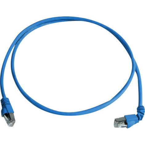 Telegärtner 100008291 RJ45 Patchkabel CAT 6a S/FTP 2.00 m Blau Flammwidrig, Halogenfrei 1 St. (1/2)