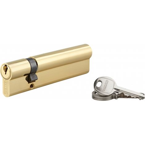 Thirard – Cylindre de serrure double entrée SA 30x90mm – Anti-arrachement avec 5 goupilles – 3 clés en acier nickelé – Pour portes d'entrée