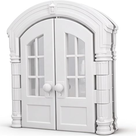 Interior Cat Door - Cute Cat Flap with Double Swing Door, Secure French Door for Small Dog and Cat, Door/Wall/Window Mounted (with Curtain) (1/5)