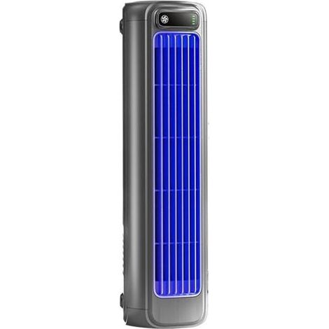 Online Store - Ventilateur tour portable, 3 vitesses réglables, rechargeable par USB, circulation d'air 3D (gris) (1/5)