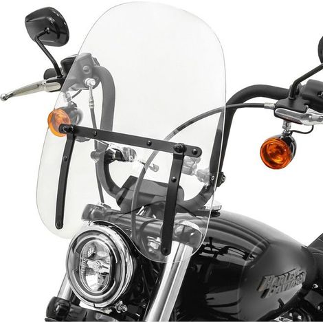 Windschutzscheibe für Custom-Motorräder Saute Vent Craftride CW1 Black Edition