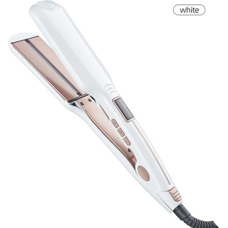 (Blanc, norme européenne) Lisseur et fer à friser infrarouge (double usage) (1/4)