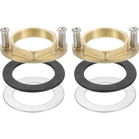Sätze 1-1/4 Zoll (31 mm) Sechskant-Sicherungsmuttern mit Innengewinde aus Messing mit Dichtung, Küchenspülen-Armaturen-Befestigungswerkzeugset (oval) (1/5)