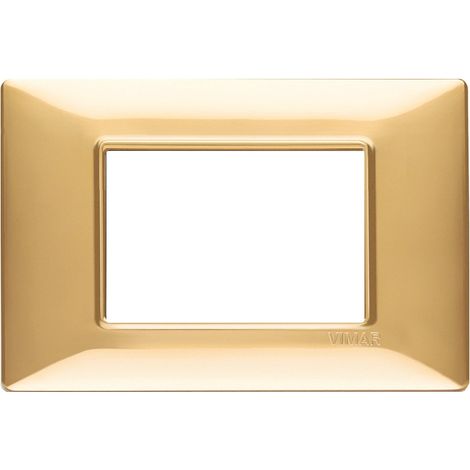 Vimar Plana Abdeckrahmen 3 Module Farbe glänzend Gold 14653.24