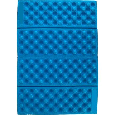 Coussin de jardin imperméable en mousse pour extérieur, tapis de camping pliable et portable (bleu et noir)