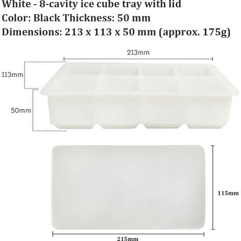 Moules à glaçons en silicone - faciles à démouler, souples et indéformables - indispensables pour faire des glaçons.