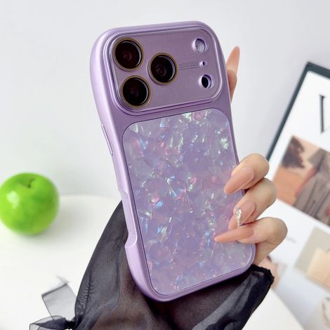 (Violet clair, iPhone 16 Pro Max) Coque rigide mate, matériau PC+TPU, antichoc, avec clip ceinture.