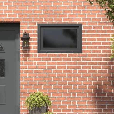 vidaXL Fenêtre de sous-sol RISOR 90 x 60 cm PVC et verre Anthracite (1/5)