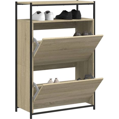 Schuhschrank Sonoma-Eiche 75x34x112 cm Holzwerkstoff