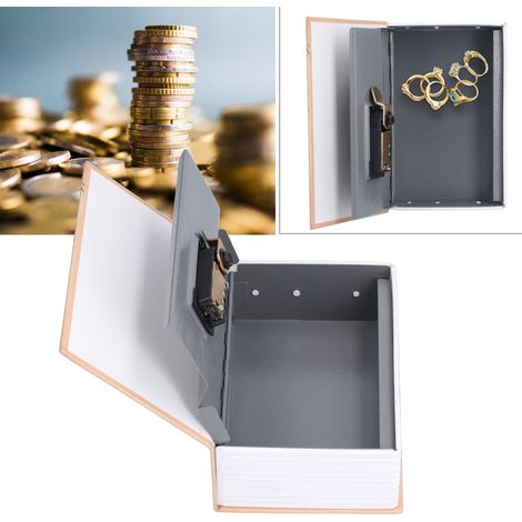 Coffre-fort Livre avec Intérieur Acier Inoxydable pour Bureau ou Maison
