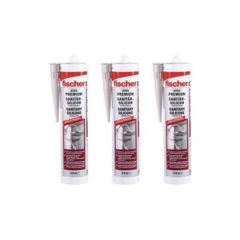 Fischer  Sanitärsilicon  DSSA  310  gris  sanitario  (3  pzas.)  -  573641 (1/4)