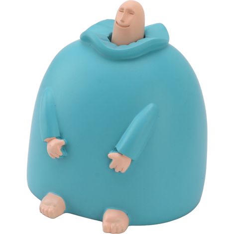 Figurine humoristique représentant un doigt d'honneur, couleurs vives, sculpture finement gravée d'un homme, décoration de table. (1/5)