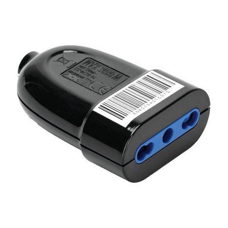 PRESA MOBILE AIGOSTAR - NERO 2P+T 16A BIPASSO- 12 pezzi