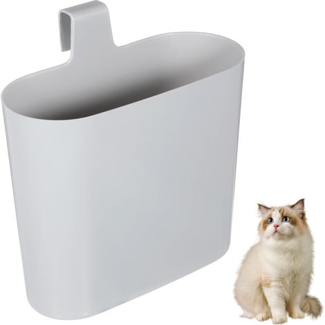 Base de pelle avec support caddie + poubelle intégrée, plastique gris clair