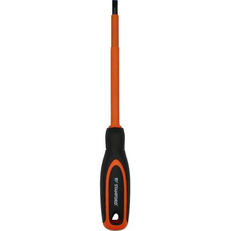 STANFORD destornillador aislante b/recta 5,5x125 , Destornillador aislante boca recta 5,5x125 mm Stanford. - Diseñado especialmente para trabajos eléctricos, ofreciendo máxima segu (1/3)