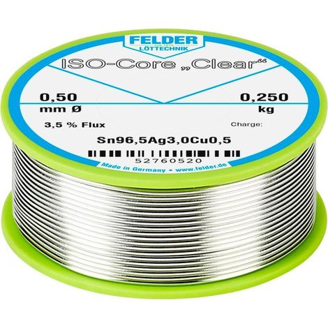 Felder ISO-Core Clear Estaño para Soldar Transparente 0,5 mm