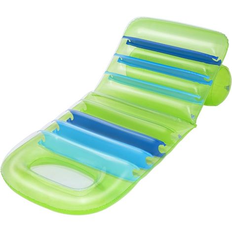 TrAdE Shop Traesio - Lettino Materassino Galleggiante Gonfiabile Regolabile Lounge 193x80cm Piscina Mare 43962 - (1/5)