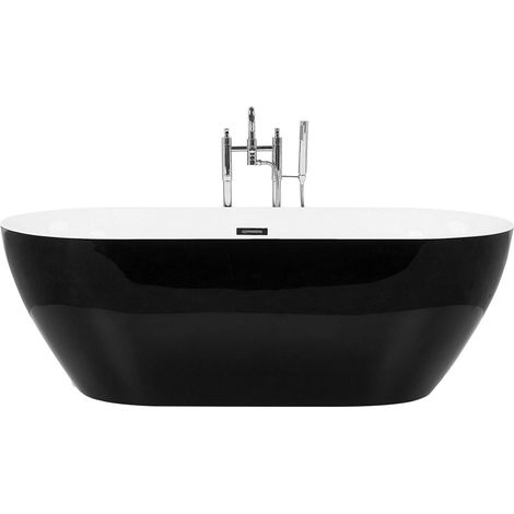 Freistehende Badewanne CARRERA 150 x 75 cm Schwarz