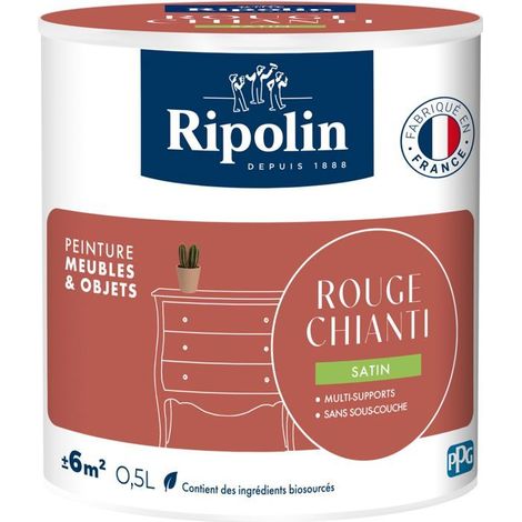 Möbel- und Objektfarbe - Chianti-Rot - Satin - Ripolin - 0,5L