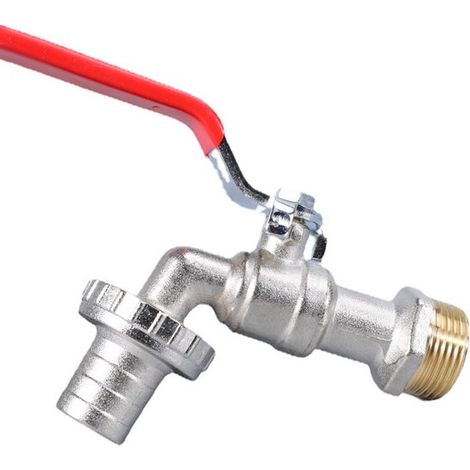 Robinet pour réservoir d'eau – Adaptateur en aluminium 3/4", robinet de jardin en laiton pour réservoir d'eau (1/5)