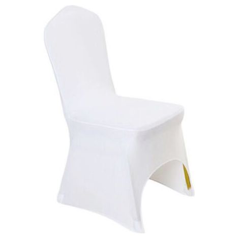 4 pièces Housses de Chaise Extensible Couverture de Siège de Banquet Protection Hôtel Décor de Restaurant Mariage Anniversaire Fête Blanc (1/3)