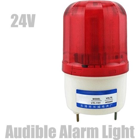 Système d'alarme LED rouge 12V-220V, boîtier-24V avec son (1/2)