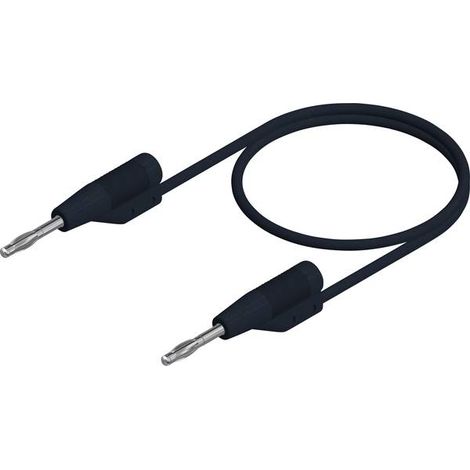 SKS Hirschmann MVL F 2/10 Cavo di misura [Spina a banana 2 mm - Spina a banana 2 mm] 10.00 cm Nero 1 pz.