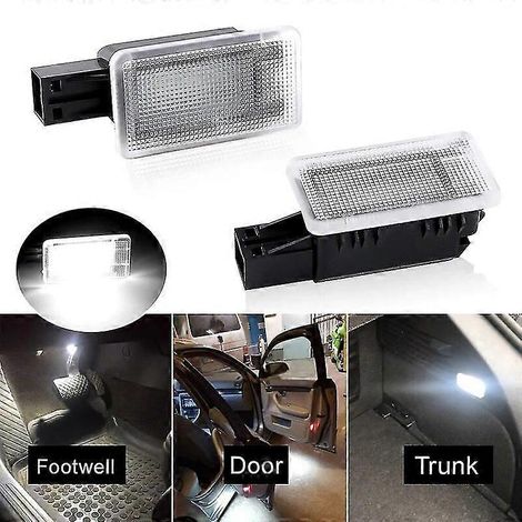 Lot de 2 lampes LED d'éclairage de courtoisie pour coffre/balais/porte compatibles avec Volvo V40, V40cc, V60, S60, S80, XC40, XC60 et XC90. Sans erreur. (1/5)