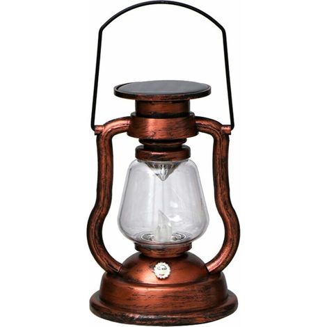 Solar Candle Light,Solar Powered Hanging Candle Light Retro LEDs Oil Lamp Flickering Flameless Solar Lantern Outdoor Hanging Lighting for Patio Garden Yard Tent (1/5)