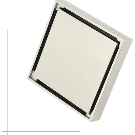 Siphon de sol invisible en nickel brossé avec désodorisant (1010) (1/5)