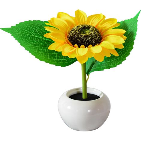 Lampe LED décorative tournesol artificiel, veilleuse de table pour chambre et dortoir (1/3)