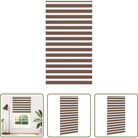 vidaXL Sonnenschutz - Doppelrollo Braun 135x200 cm Stoffbreite 130,9 cm Polyester (1/5)