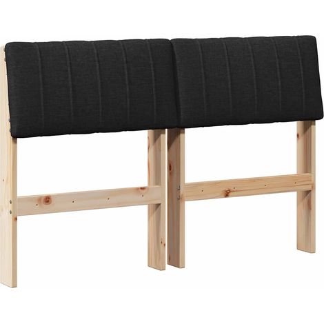 Maison Exclusive - Testiera imbottita Nero 120 cm Pino massello