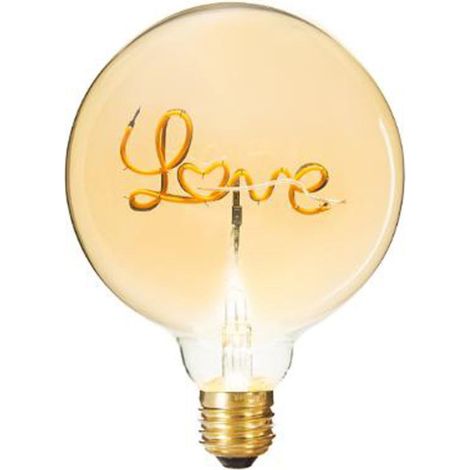 Ampoule Décorative à Filament "Love" 17cm Ambre