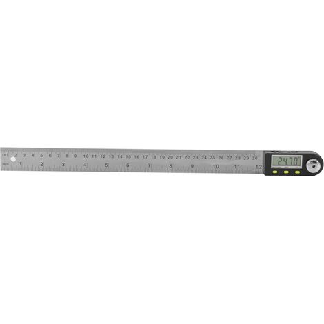 Règle d'angle numérique 0-300 mm, jauge d'angle universelle électronique en acier inoxydable avec batterie intégrée (1/5)