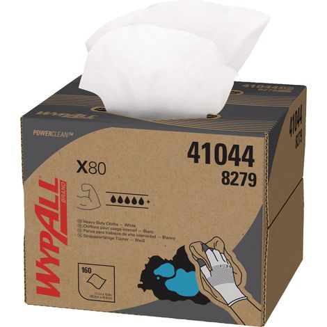 Wischtuch WypAll® X80 8279 L.ca.424 mmxB.ca.282mm weiß 1-lagig Box